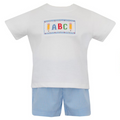 ABC - Boy's Blue Gingham Short Set