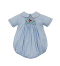 Mallard Duck Microcheck S/S Bubble - Light Blue
