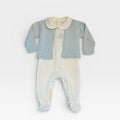 Pima Footie with Pram Embroidery - Light Blue