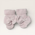 Pink Fold Over Booties with Bow