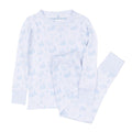 Holiday Toile - Light Blue Long Pajamas