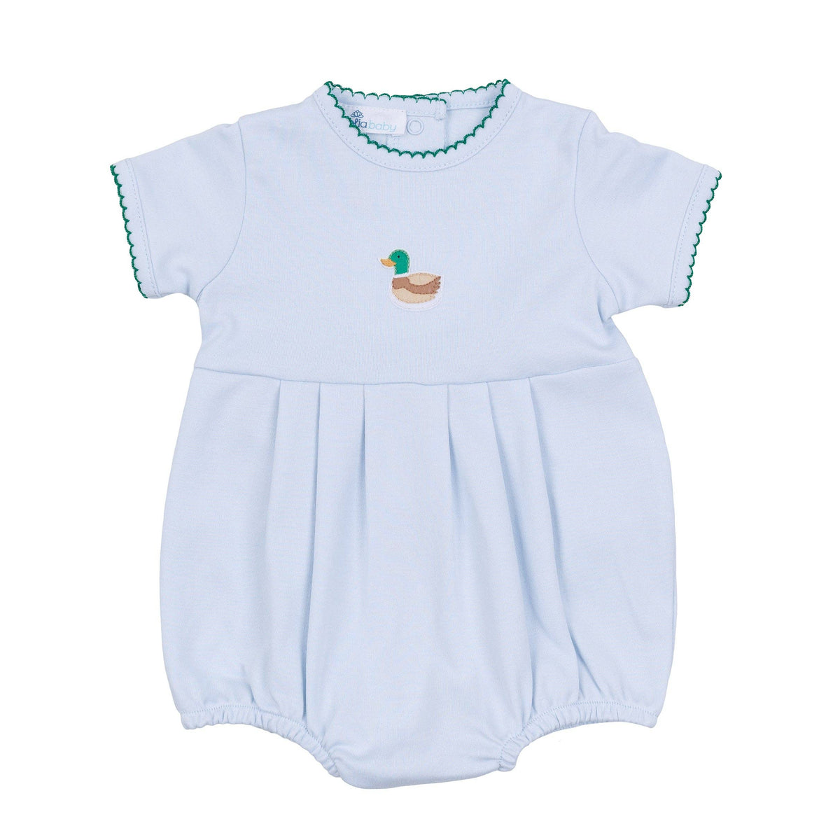 Mini Mallard Embroidered Bubble - Light Blue