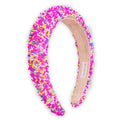 Kids Padded Confetti Sprinkles Headband - Hot Pink