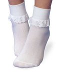 Eyelet Lace Turn Cuff Socks - 1 Pair