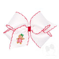 Wee Ones - Medium Moonstitch Christmas Embroidered Hair Bows