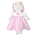 Knit Bunny Doll with Embroidered Pink Dress