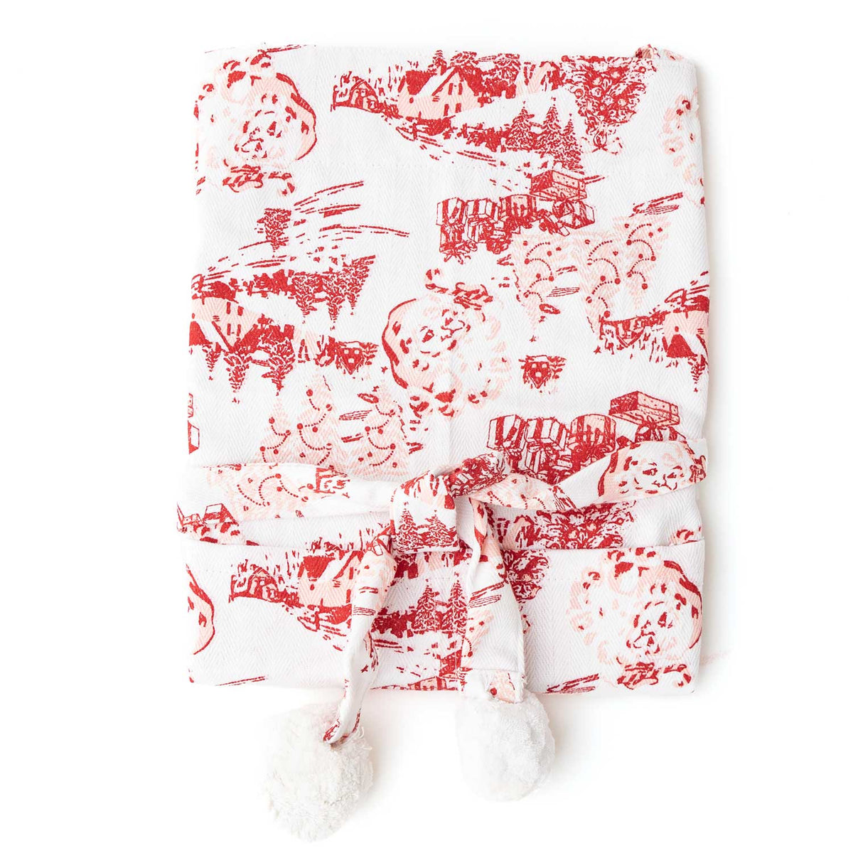 Santa Village Toile Children's Apron