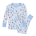 Ski Buddies Long Pajamas - Light Blue
