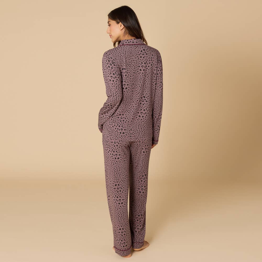 Aria - Slim Notch Collar PJ Set - Wild Driftwood