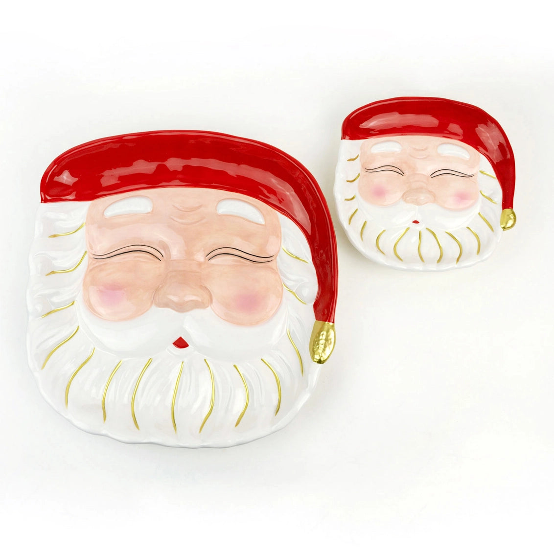 8 Oak Lane - Red Santa -Dessert Plate