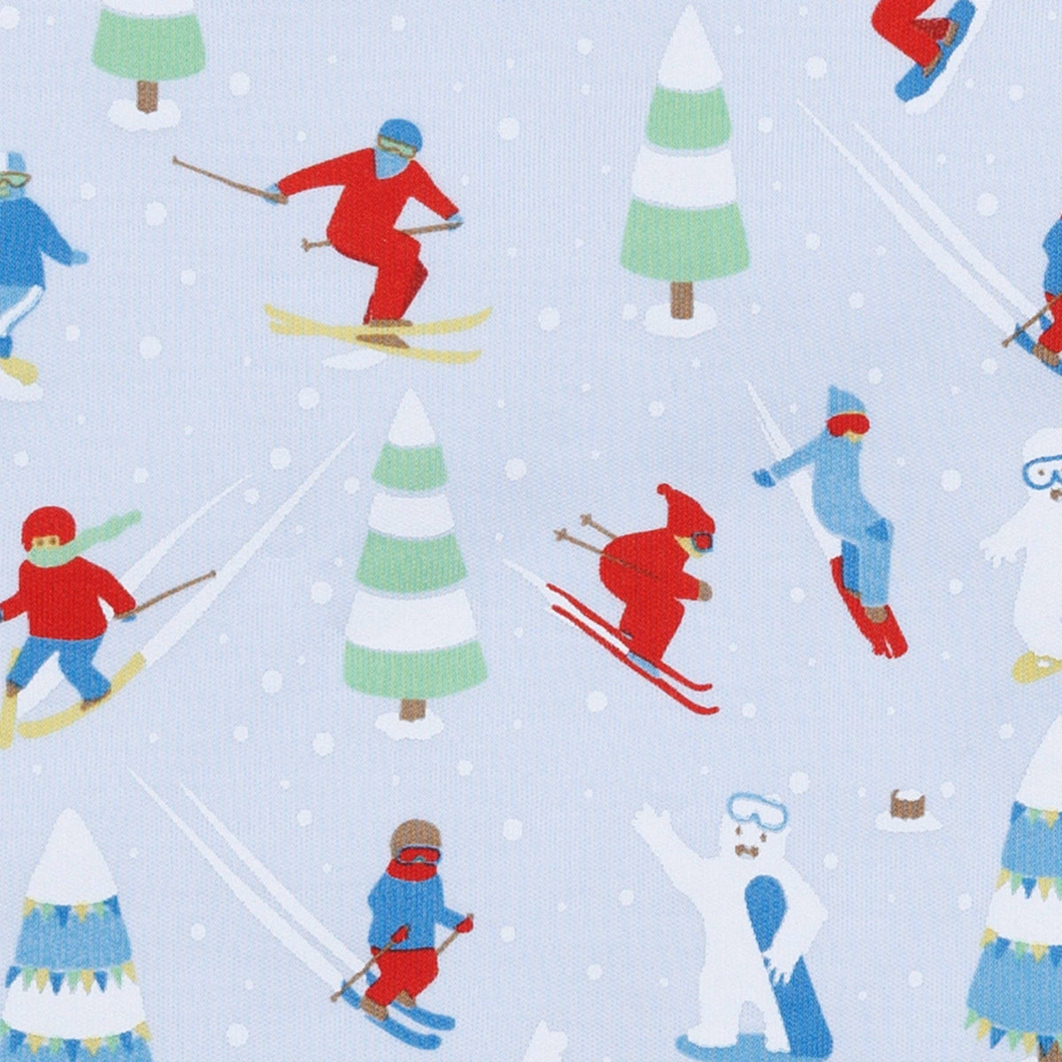 Ski Buddies Long Pajamas - Light Blue
