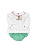 Boys Diaper Set - Reindeer Embroidery
