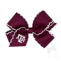 Medium Texas A&M Moonstitch Embroidered Hair Bow