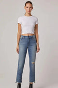 Daniel High Rise Slim Kick Flare Jean - Medium Rodeo Wash