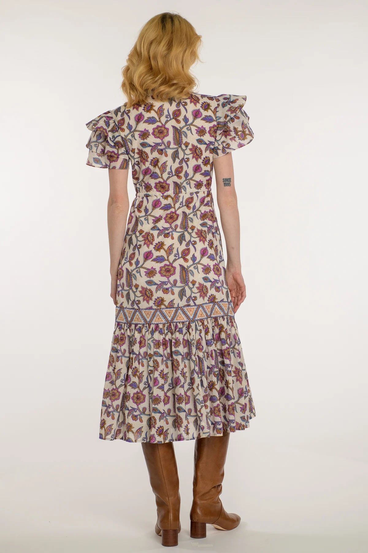 Elizabeth Jams - Delia Dress - Ivory Cactus Flower