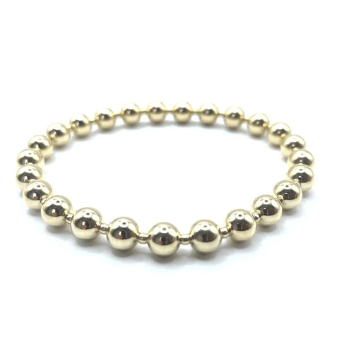 Erin Gray - 6mm + 2mm + 6mm Gold Filled Waterproof -  Dimension Bracelet