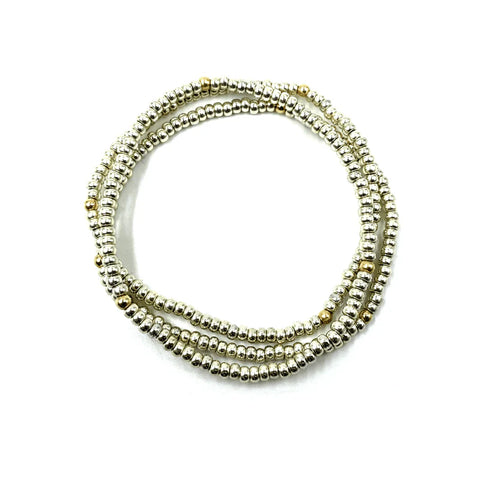 Erin Gray - OG Classic Bracelet Stack - Platinum + Gold Filled