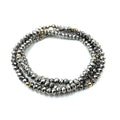 Erin Gray - OG Shimmer Bracelet Stack - Metallic Gray + Gold Filled
