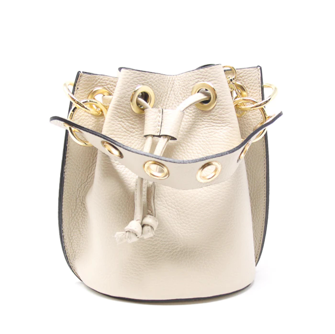 German Fuentes - Leather Bucket Bag - Beige