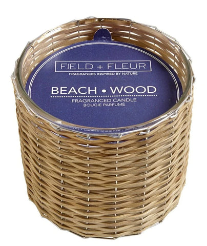 Beach Wood 2 Wick Handwoven Candle 12oz