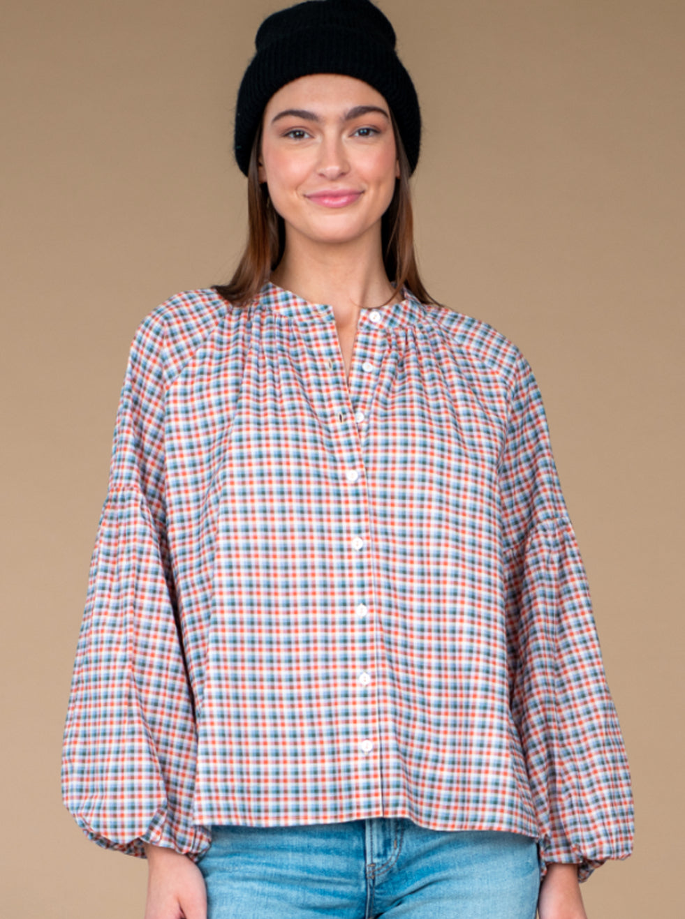 Emory Top - Fireside Check