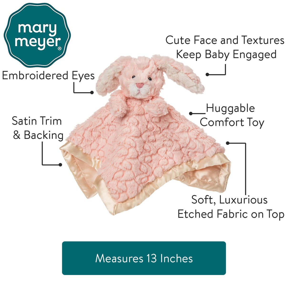 Putty Nursery Blush Bunny Character Blanket