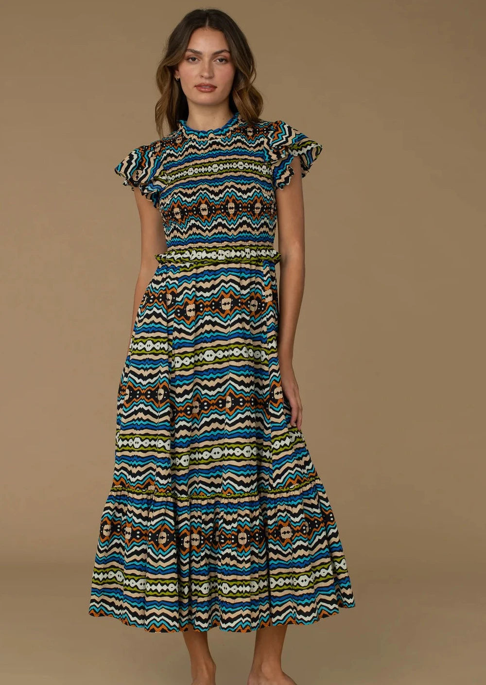 Elizabeth James - Lila Dress - Ikat Stripe