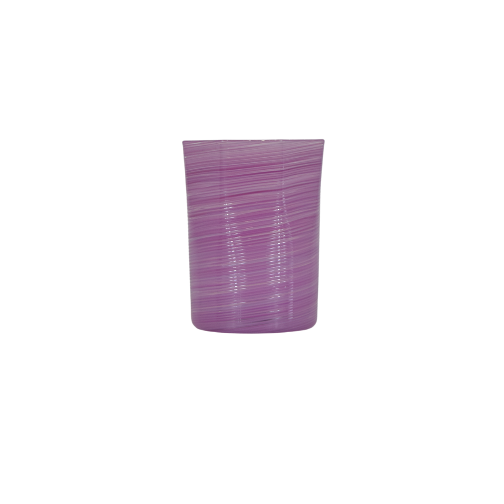 Lilac Octagonal Lowball Glass