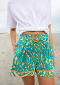Anna Cate Lizzie Short - Teal Block