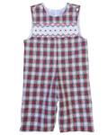 LuLu BeBe - Peter Smocked Longall - Red Plaid