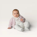 Pima Footie with Pram Embroidery - Pink