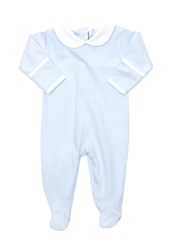 Milly Marie - Baby Boy Blue Stripe Jack Footie