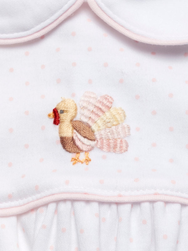 Milly Marie - Girl's Pink Dots - Turkey Bloomer Set