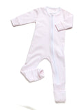 Milly Marie - Two Way Zipped Stripe Footie Pajama - Pink