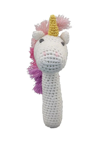 Petit Ami Zubels - Unicorn Crochet Stick Rattle