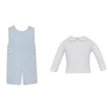 Petit Bebe Knit Short Jon Jon with Shirt - Light Blue