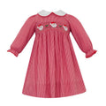 Petit Bebe Santa's Face Red Gingham L/S Dress