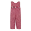 Petit Bebe Santa's Face Red Gingham Long Jon Jon