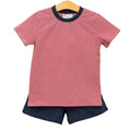Avery Short Set - Red Stripe and Navy