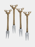 Stag’s Head Cocktail Cheese Fork/Set of 4
