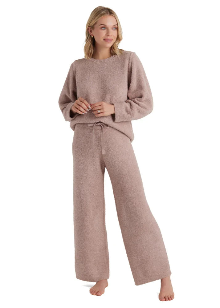 Softies - Marshmallow - Reverse Seam Crew Neck - Lounge Set - Cocoa