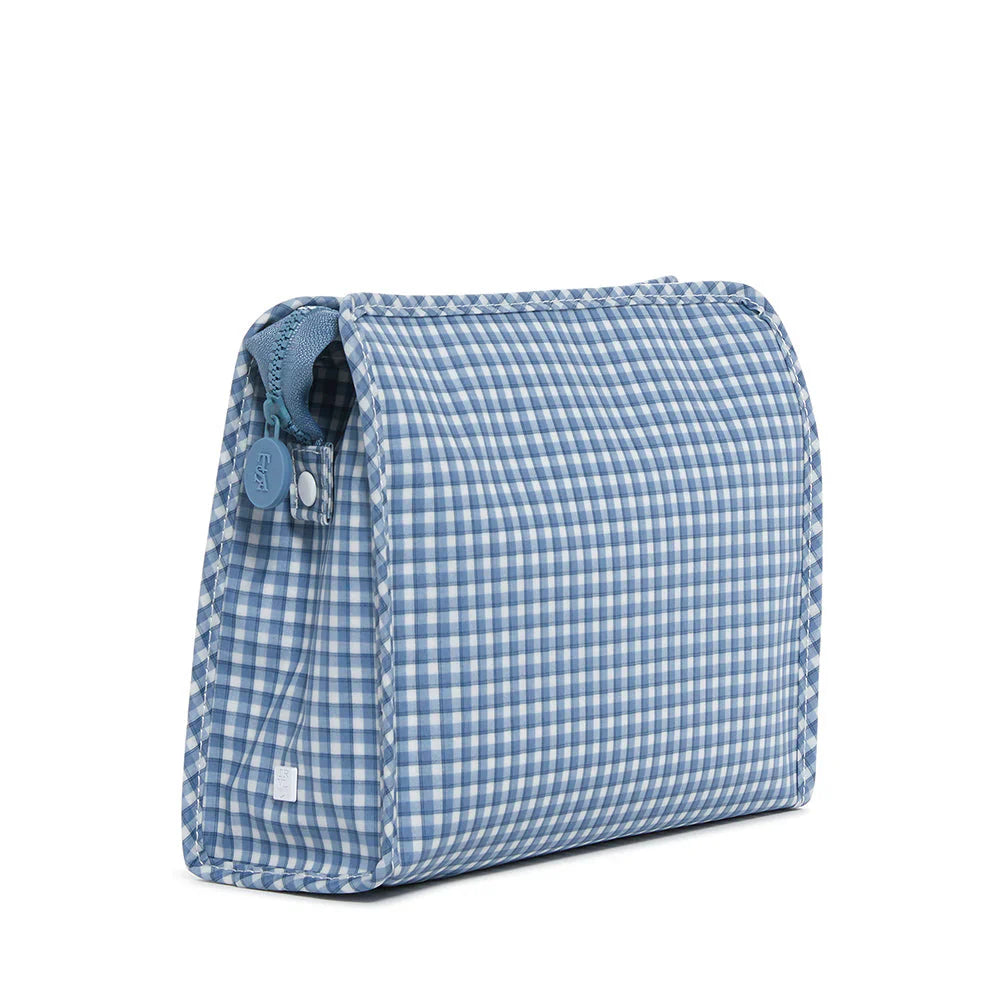 TRVL Design Large Roadie Zip Pouch - Rodeo Check Indigo
