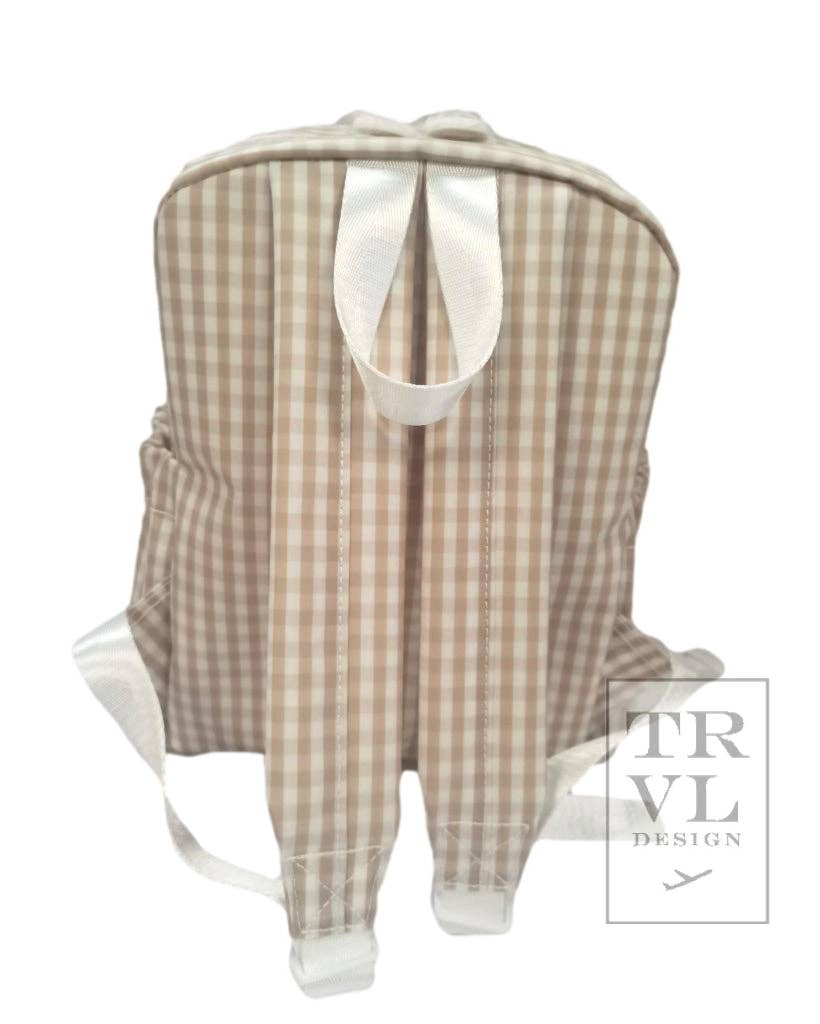 TRVL Design - Mini Backer - Gingham Khaki - Backpack
