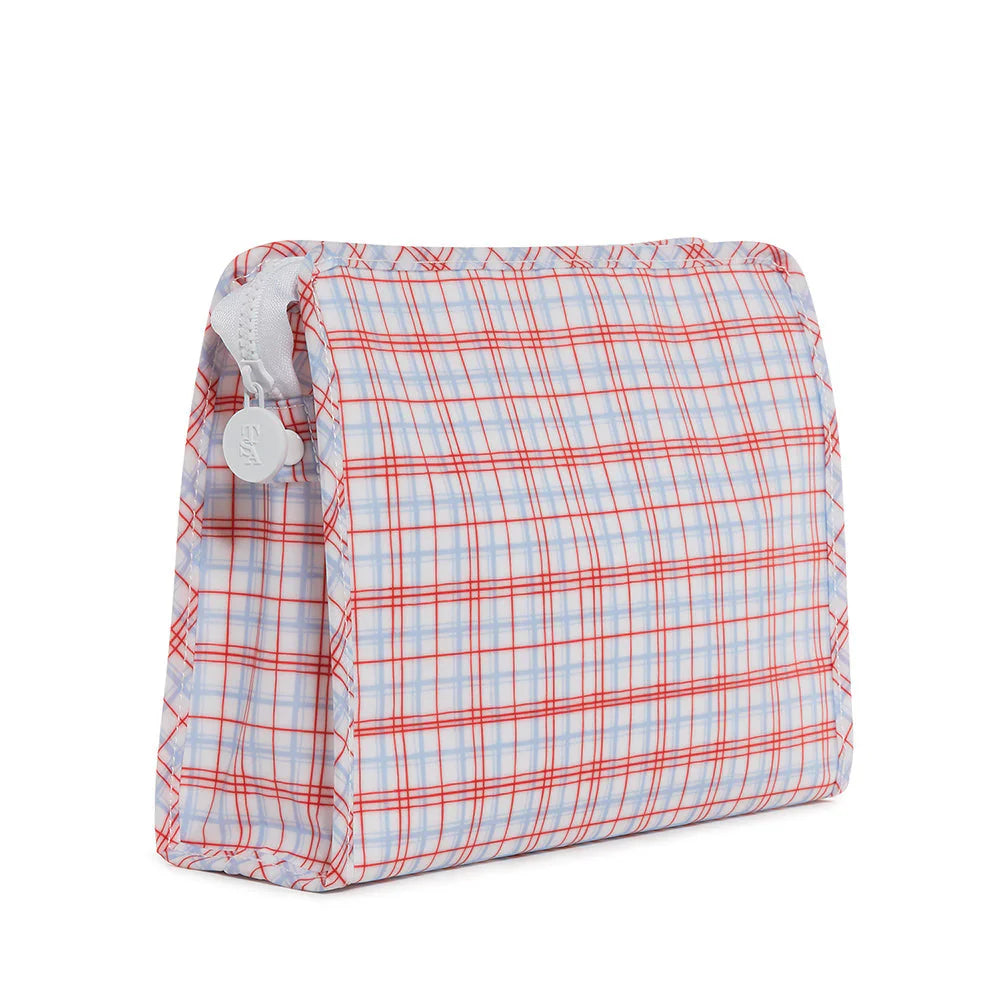 TRVL Design Large Roadie Zip Pouch - Classic Plaid Red