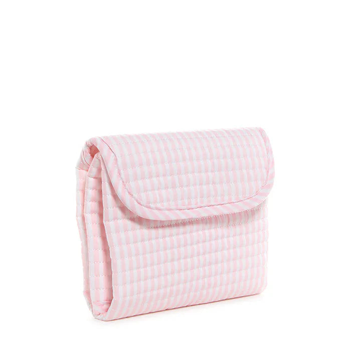 TRVL Design Quilted Changing Pad - Pimlico Stripe Pink