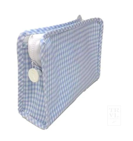 TRVL Design Roadie Zip Pouch - Gingham Mist