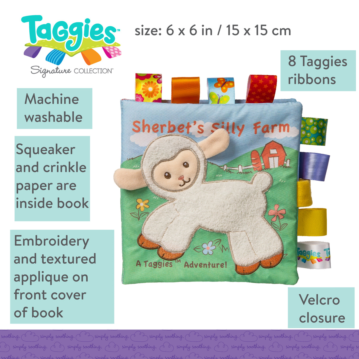 Taggies Sherbert Lamb Soft Book