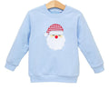 Trotter Street French Terry Pullover - Santa (Light Blue)