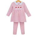 Trotter Street Santa Trio Pant Set - Pink