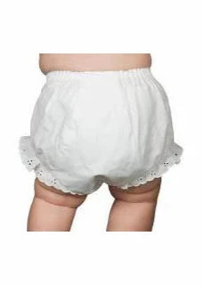 Zsa Zsa & Lolli - Diaper Cover - Double Seated - White Eyelet Trim